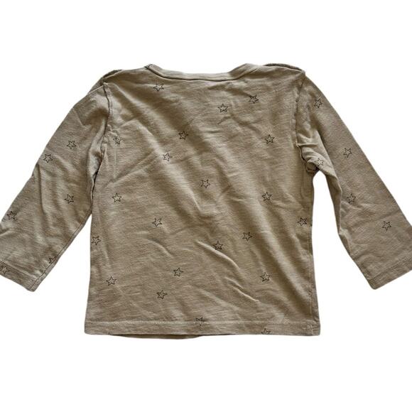 Rylee + Cru Neutral Star Long Sleeve Button Top 12-18m - Picture 5 of 6